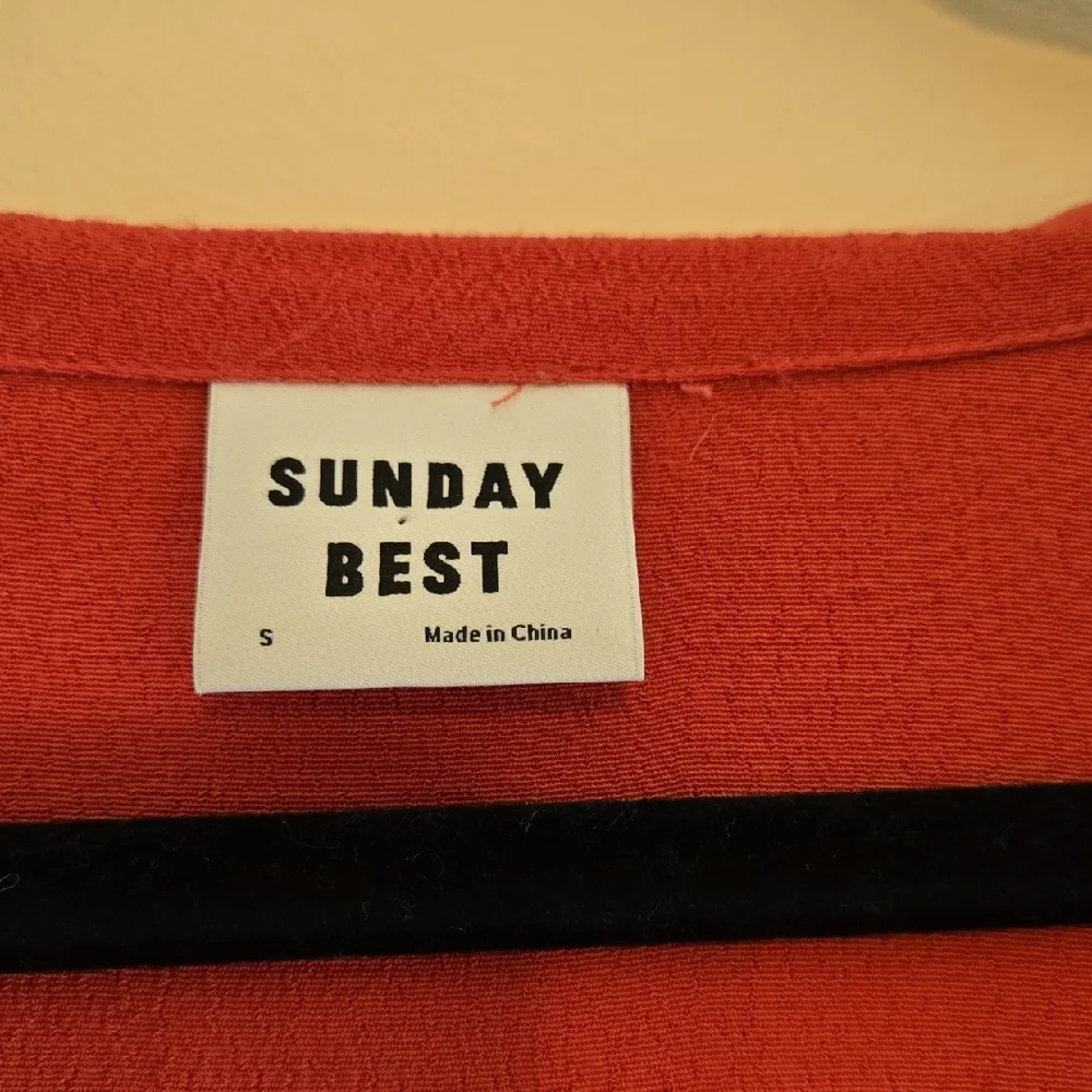 Sunday Best (Aritzia) collared  Red Mini Dress size 2 - Picture 2 of 8